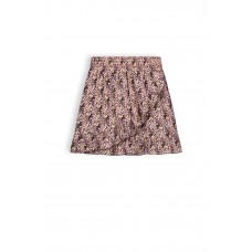 NoBell Nuria meisjes printed skirt with frill brown